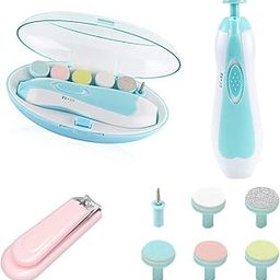 Baby Nail Files, Kids Nail Scissors, Electric Baby Nail Scissors, Nail Care, Multifunctional Baby Nail Files, Suitable for Babies, Boys, Girls and Adults., Blue, Universal-image-74