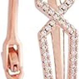 Fashion Jewellery White Rose Gold Polished Zircon Kada With Locking System |Best For Gifting, Bride, Bridemaids & Special Occasion | Zircon Kada For Women - 413535-image-98