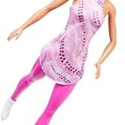 Barbie Careers Fashion Doll & Accessories, Brunette in Removable Pink Skate Outfit with Ice Skates & Trophy-image-40