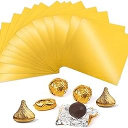 STHAVAR| 400pcs Golden Aluminium Foil | Square Sweets Candy Chocolate Lolly Paper | Aluminum Foil Wrappers| Perfect for Wrapping Chocolates, Sweets, Cookies| Suitable for DIY Candies-image-21