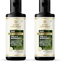 Khadi Organique Amla & Bhringraj Hair Shampoo | Nourishes Damaged Hair, Reduce Hairfall & Dandruff | Suitable for All Hair Types - 210ml Pack of 2-35