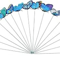 ATORSE 24x Butterfly Garden Stakes Housewarming Patio Butterfly Decorations Outdoor Blue-image-86