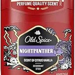 Old Spice Nightpanther Deodorant Stick for Men, 48H Fresh, Long-Lasting Fragrance in Perfume Quality, 0% Aluminium Salts, No Stains on Black and White 50ml-24