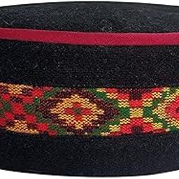 Himachali Kullu Patti Woolen Topi/Cap for Men & Women Black-48