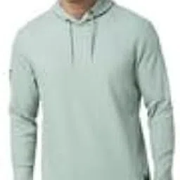 spykar Men Dusty Pista Green Blended Slim Fit Full Sleeve Hooded Casual Hooded Tshirt-picture-18