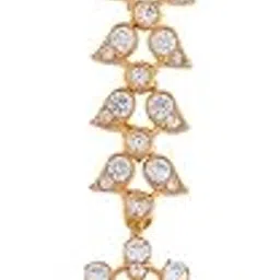 kushal's Green Gold Plated Ethnic Zircon Tikka - 421421-picture-40