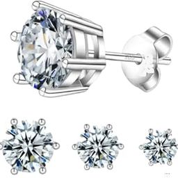 retrend design Real Moissanite Ear Studs Pure White Gold Earrings For Women Girls AAA+++ Grade With 4Cs—Color, Clarity, Cut And Carat Weight vvs1 Clarity D Color Asli Heera Stone Original Certified-picture-11