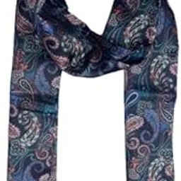 calixto Unisex Multicolor Print long Scarf with Pocket Square | Elegant Cotton-Silk Neck Wrap for Men & Women | Stylish Accessory-picture-9