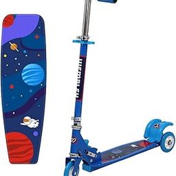 Wembley Kick Scooter for Kids 3 Wheels Steel Frame Large Foldable & Height Adjustable Handle Scooter for 3 to 6 Years Old Kids Skating Scooter, Capacity 20kg - Blue-picture-6