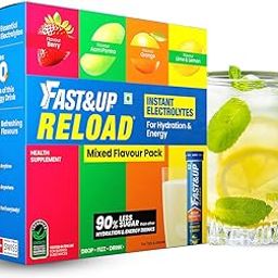 Fast&Up Reload (20 Liters) - (Berry, Aam Panna, Orange, Lime & Lemon)- Low Sugar energy drink for Instant Hydration - Effervescent Tablets with all 5 Essential Electrolytes + Added Vitamins.-16