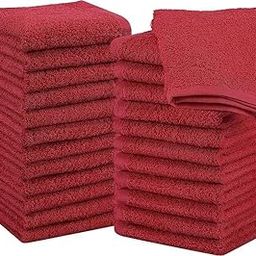 GRGRASP Thread That Bind Relations 100% Cotton 500 GSM Soft and absrovent Face Towel rumal/Handkerchief/Hanky Set of 10pc Size 12 * 12inch Color Red Pack (10)-image-24