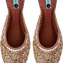 Cindrella Punjabi Jutti for Women | Soft Leather ethnic Juttis | Bite and Pinch Free Jutis | Ladies Juti | Bridal Flat Stylish Mojari for wedding | Ethnic stylish Flats for Girls | mojris for women | Magenta Pink colour Jooti | Best lehenga Nagra Back Open mule-image-28