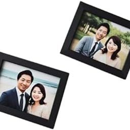 Picture Frame Set of 2, Black Modern & sleek Design, 3 x 5 inches, Tabletop Display-image-3