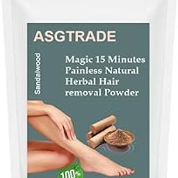 Natural Sandalwood Flavor or Multani Mitti Hair Removal Powder, Handmade, No Synthetic Chemicals, For All Skin Types, Painless Herbal Wax, 100g-14