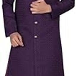Ethzy Men's Purple Jacquard Casual Regular Full Sleeve Indo Western with Dhoti Set - Traditional and Trendy-image-21