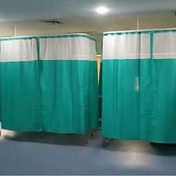 RJO Medicare Polyester Dark Green Curtains for Hospital Partition ICU and Wards with Square Net 8 x 7 ft, Lined, Washable-picture-11
