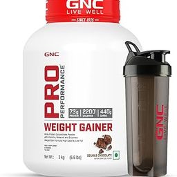 GNC Pro Performance Weight Gainer & Black Shaker (Double Chocolate, 3 Kg with Shaker)-20