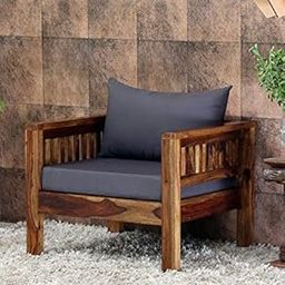 Timberlal Wooden Sofa Set for Living Room and Office Sheesham Wood Single Seater Sofa Cum Arm Chair (1 Seater, Natural Finish)-image-47