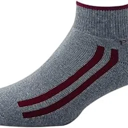 peter england Ankle Length Men's Stripe Pattern Socks - Light Grey Melange-picture-36