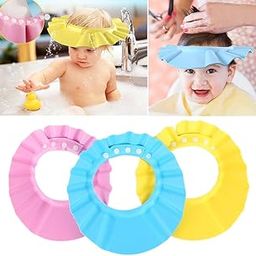 REEYANSH CREATION Baby Shower Cap, Bathing Hat for Child Head & Hair Wash, Soft Bathroom Cap for Kids, Adjustable Tops for Eyes and Ear Protection While Shampoo (Multi Color, 6 Month - 4 Year)-30