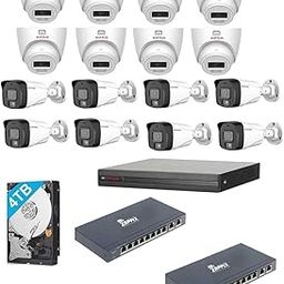 CP Plus 2MP IP Network Wired Colour Vision in Night with Audio 16 CCTV Camera Set with (16 CH NVR,2 MP Outdoor bullete - 8Nos,2MP Indoor Dome - 8 Nos .4 TB Hard Drive,8+2 Port Port POE Switch-2Nos)-7