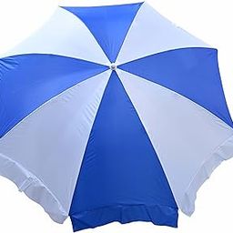 Fendo 36 Inch Sun Protection Outdoor Garden Umbrella with Tripod Stand(Blue & White)-35