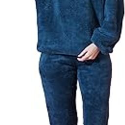 Women's Fur Teddy Winter Night Wear Suit Regular Fit Top and Payjama Set-image-13