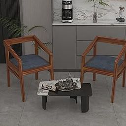 VINOD HANDICRAFT Solid Sheesham Wood Chair Set of 2 for Living Room| Wooden Dining Chair | Home Dining Room Furniture (Natural)-image-26