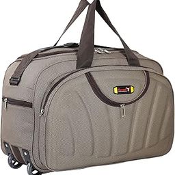 Duffel in Fabric 2 Wheel Travelling Bag (Brown, 22 Inch)-image-62