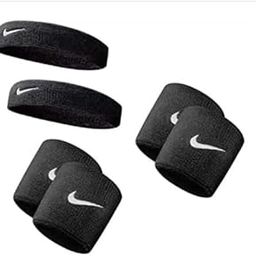 DESCTIDY Wrist Band and Head Band for Sweat Men Sports Cotton (2 Pair, Black) Men & Women Wrist Band (Black, Pack of 6)-image-62
