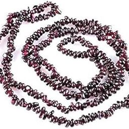 Natural Garnet Chip Uncut Gemstone Beads - 24" Full Strand Necklace For Men Women-picture-20