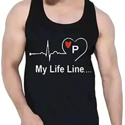 My Life Line P Print Vest for Men and Boys || Gym Vest || Sports Vest Men Vest Men Vest-image-44