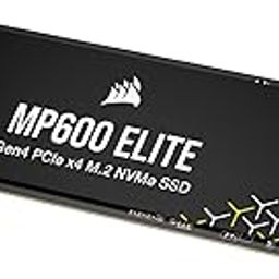 Corsair MP600 Elite 1TB PCIe Gen4 x4 NVMe M.2 SSD – Upto 7,000MB/sec – High-Density 3D TLC NAND – M.2 2280-20