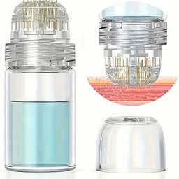 TWINZEN 0.5MM Mini Portable Needle Facial Serum Bottle with 20 Micro Needle Liquid Applicator Bottle, Hydrating Serum Infusion Tool, Reusable Micro-needle Bottle Derma Stamp Derma Stamp Applicator-image-78