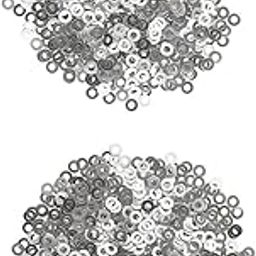 UJEAVETTE 2000 Pieces Stainless Glasses Spectacle Screw Flat Washer 1.2mm 1.4mm-image-22