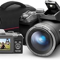 64MP Digital Cameras for Photography Autofocus, 4K vlogging Camera for YouTube,16X Anti-Shake Compact Travel Camera with WiFi & App Control,SD Card, 2 Batteries (S200 Black)-20