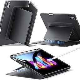 ESR for iPad Air 11 Inch M3/M2 Case (2025/2024), iPad Air 5th/4th Gen (2022/2020), Vertical Stand Cover, Multi Stand Angles, Ultra-Stable Case with Pencil Holder, Flip Magnetic Series, Black-10