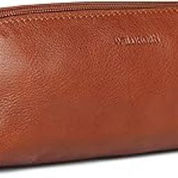 WildHorn Leather Leather Stationery Stylish Simple Pencil Bag Durable Compact Zipper Pencil Utility Case Pouch (Tan), Brown-image-78