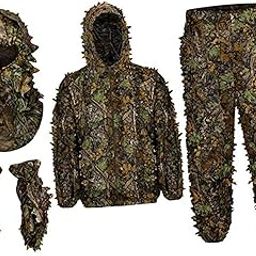 LICHTS® Ghillie Suit for Men Camo Suit for Costume Turkey Sporting Outdoor S|Sporting Goods | Sporting | Clothing, Shoes & Accessories-image-55