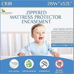 Zippered Mattress Protector-Crib Size 28x52- 6inch-20