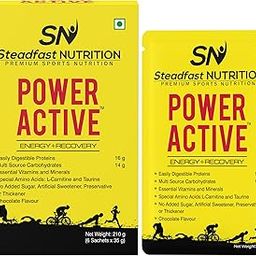 Steadfast Nutrition Power Active | Whey Concentrate, Beginners & MuscleGrowth | Essential Vitamins & Minerals |35g per Sachet| Chocolate (Pack of 6 Sachets)-23