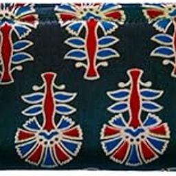 Printed Cotton Silk Clutch Purse For Women Clutch For Daily Use Clutch Wallet Green-image-32