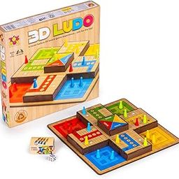 Toysbox 3D Ludo MDF Wooden Board Game Toy Play Family Fun with for Kids and Adults-image-5