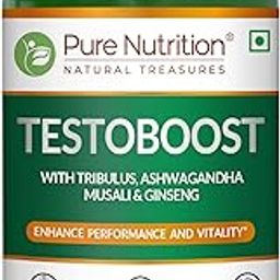 Pure Nutrition Testosterone Supplement for Men with Tribulus, Gokshura, Ashwagandha, Safed Musali, Kaunch Beej & Ginseng, Supports Energy & Strength, 60 Veg Tabs-18
