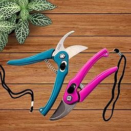 Saphirre Seeds Hand Pruner Cutter - 1 Pc, Heavy Duty Gardening Tools Grass Cutter, Plant Cutter for Home Garden, Wood Branch Trimmer, Garden Tools Grass Cutting Accessories (Steel Blades, Assorted)-picture-25