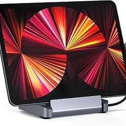 Satechi USB C Hub - iPad Pro USB C Hub - Aluminum Stand & Hub – 6-in-1 iPad Dock Foldable Stand – iPad Docking Station - iPad Hub for M2, M1 iPad Pro/iPad Air, iPad Mini 6 Gen-picture-10