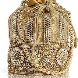 Silk Handmade Wedding Bag Stylish Color & Design Women's & Girl's Wristlets Potli-33