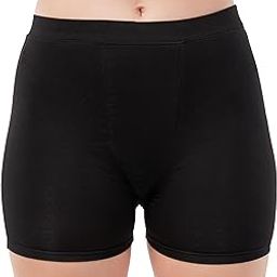 Fabpad Reusable Leak-Proof Period Shorties Panty – Underwear for Heavy Flow & Urine Incontinence (Boy Shorts Style) (Black, S)-image-44