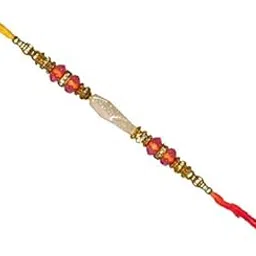 suninow White bead rakhi for brother | rakhi for brother and bhabhi | Rakhi combo | rakhi set | rakhi for rakshabandhan-picture-27