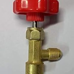 1/4" SAE AIR Conditioning Refrigerant Opener CAN TAP Valve GATE Valve TAP Shut-Off Check Valve (Qty : 1) (Brass)-12